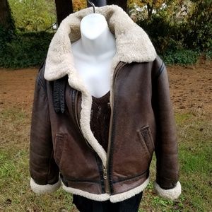 Country Club Leather Bomber Jacket 
